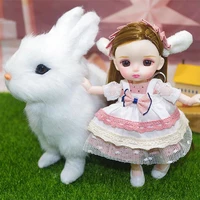 18 16cm bjd doll 13 movable joints cute face shape exquisite makeup and fashion dress doll toy best gift for kids