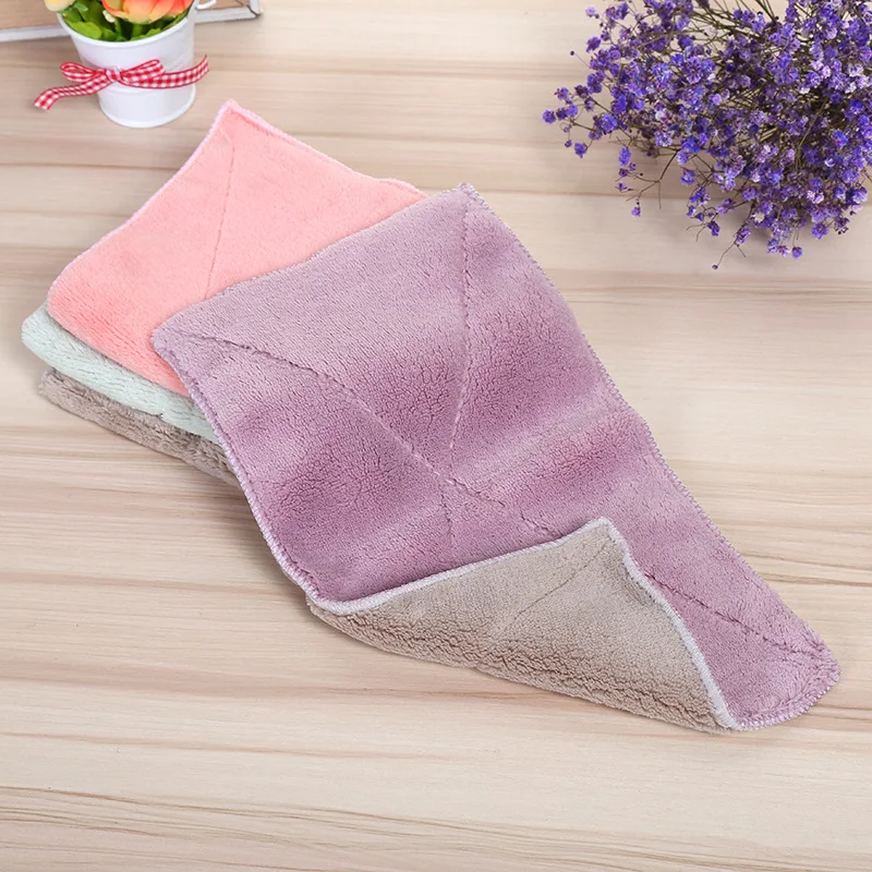 Кухонное полотенце легко моется двухстороннее двухцветное тряпка для мытья