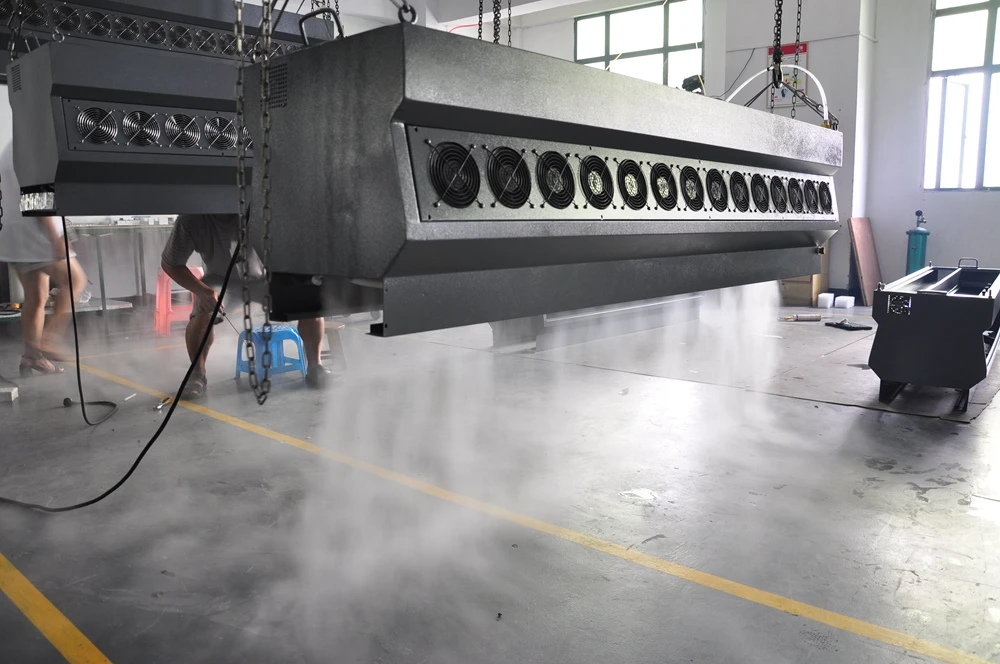 Gigertop 3D подвесной противотуманный экран машина Flightcase Пакет вентилятор водяной туман занавес видео Phto Логотип Играть занавес свет