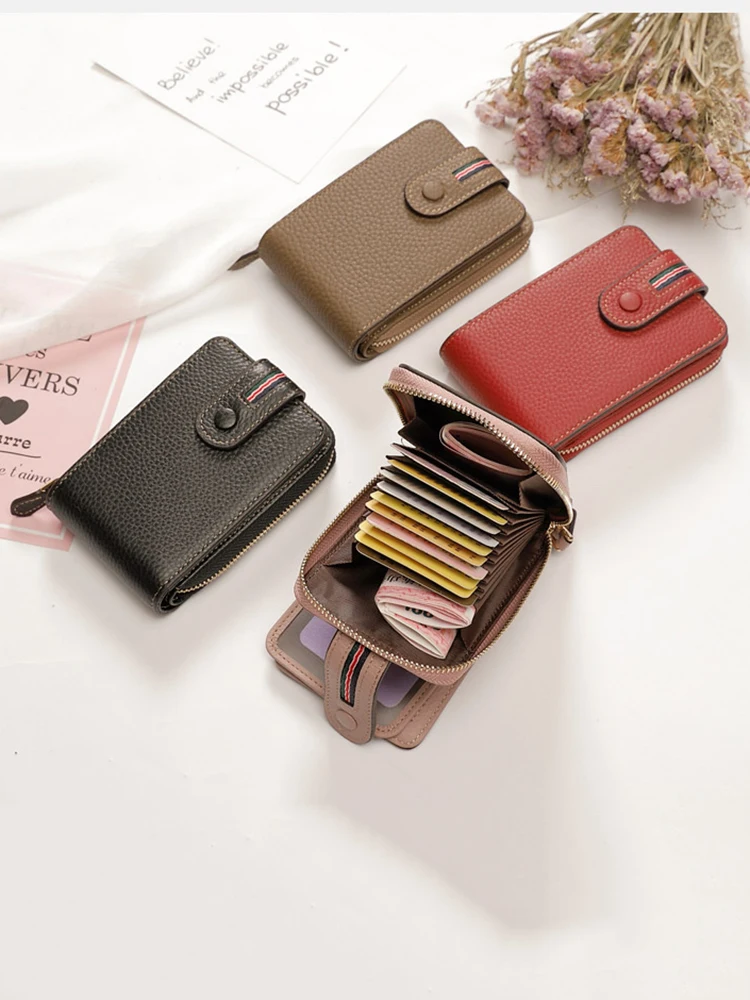 YIFANGZHE кошелек для кредитных карт Модный чехол из воловьей кожи с более чем 10