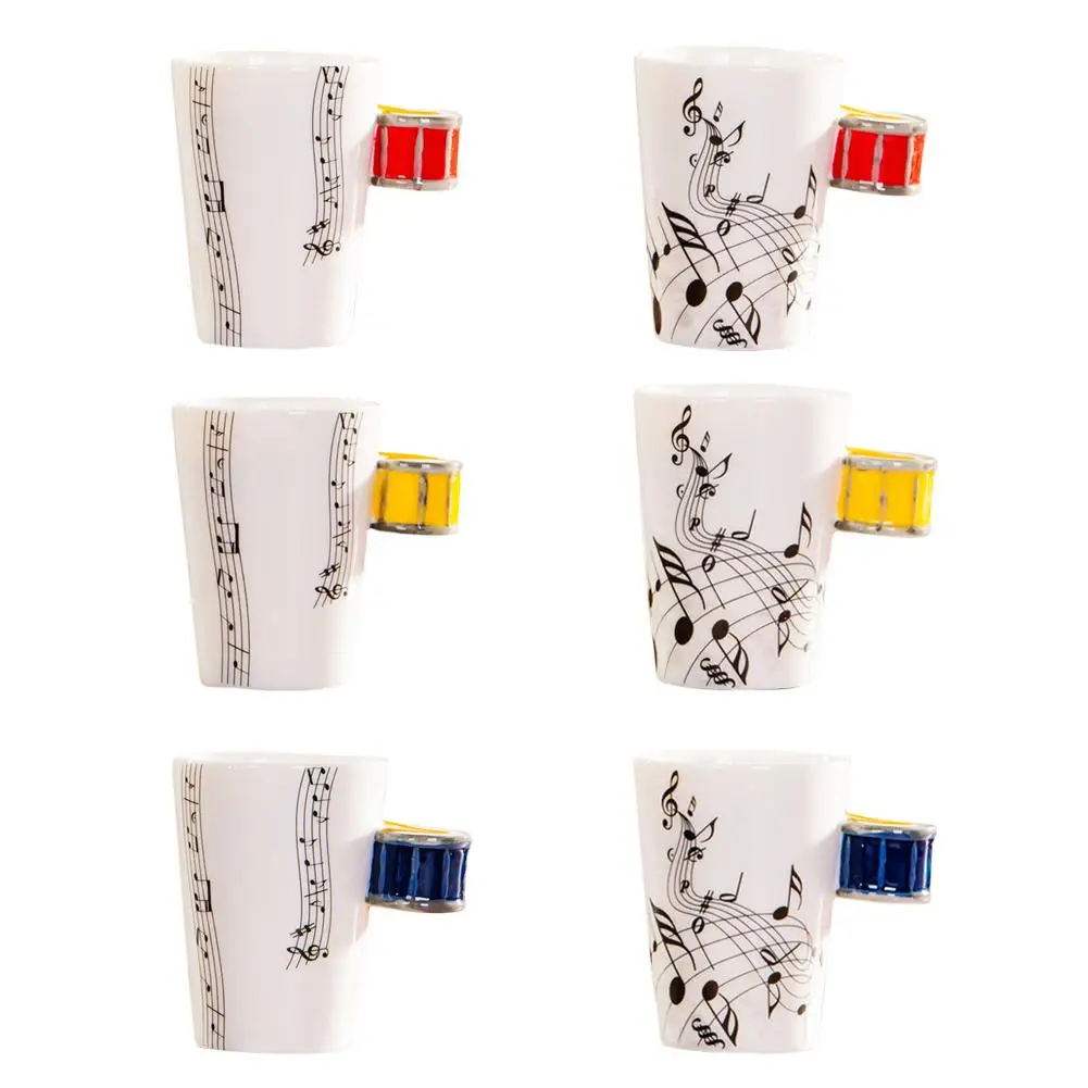 Керамические кружки в форме барабана с музыкальным инструментом кофейные чашки