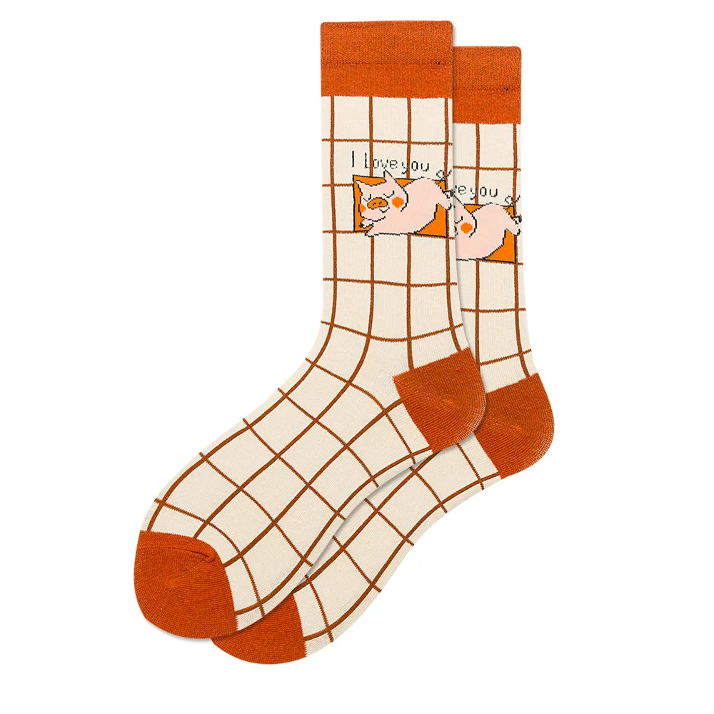 DOIAESKV новинка счастливые носки для женщин осенние со Свинкой Акула модные робот