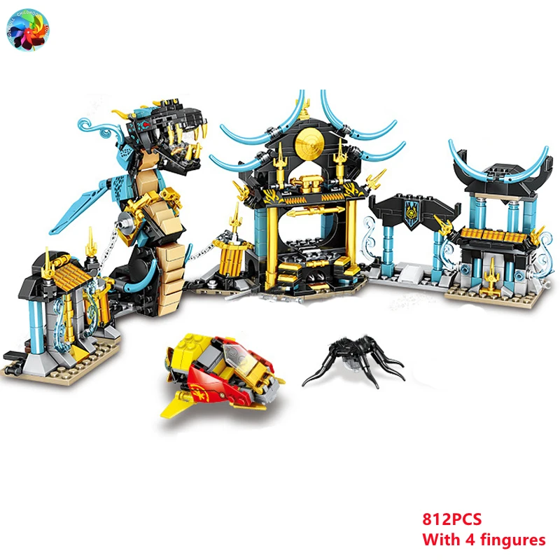 

812PCS Undersea World Ninja Temple Snake Model Building Blocks Figures Underwater World Bricks Toy Gift for Kids Children