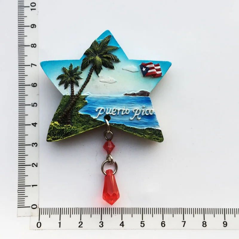 Магнит на холодильник американский Доминион Пуэрто-Рико туристический сувенир