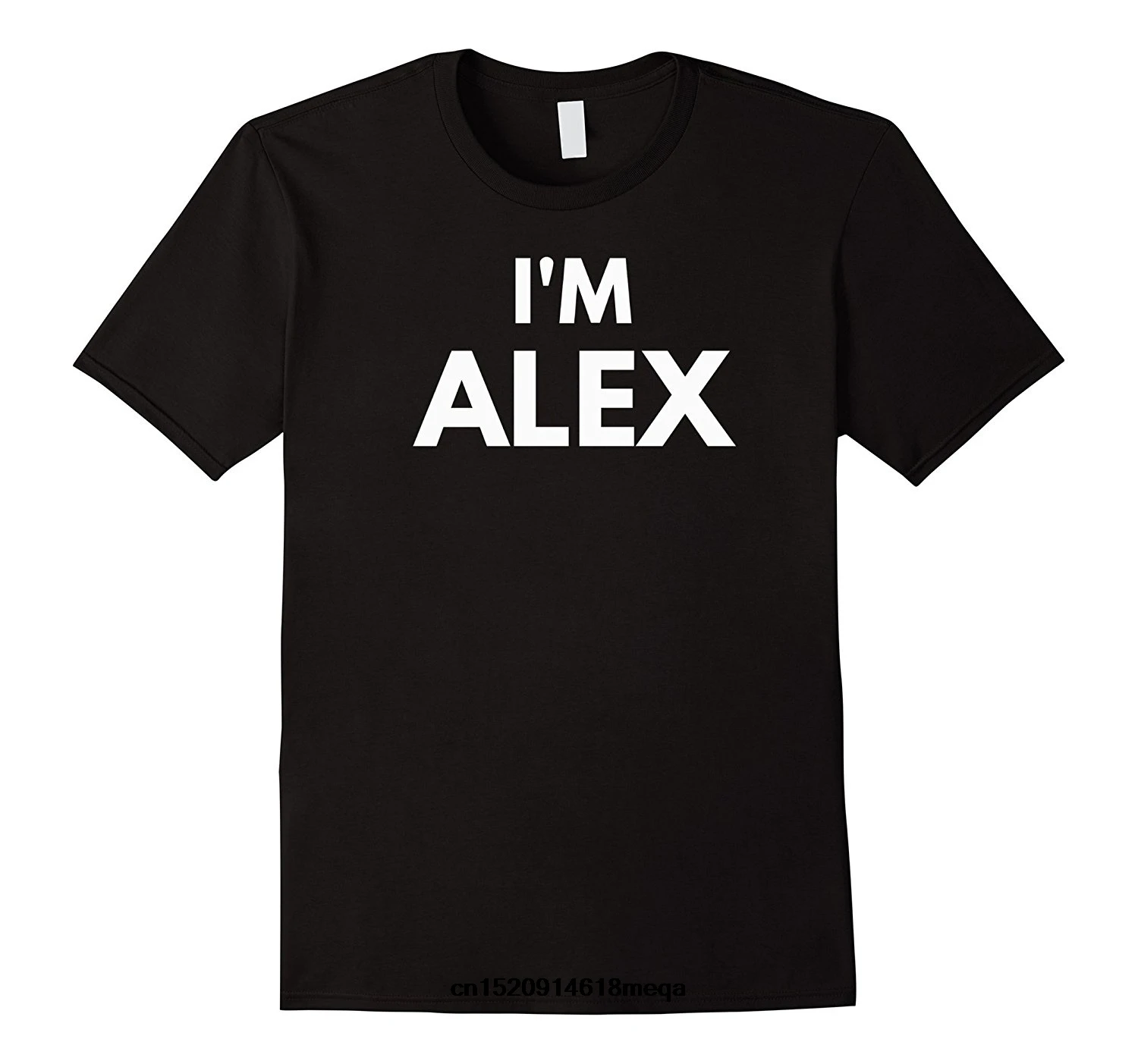 Футболка с надписью I'm Alex хлопковая Классическая классная Повседневная