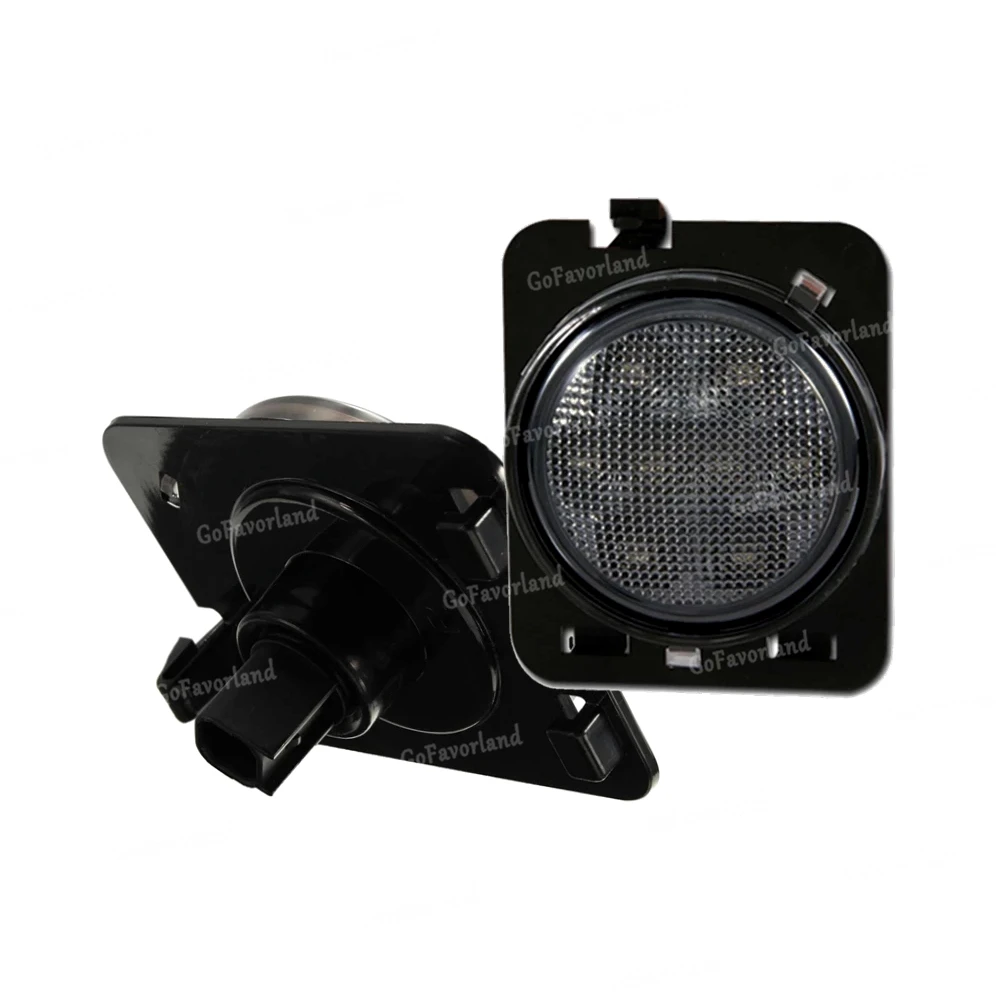 2 шт. Копченый поворота светильник 4 Вт Водонепроницаемый янтарного стекла для Jeep