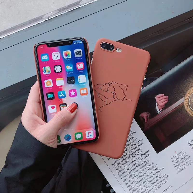Ретро абстрактный граффити девушка корейский чехол для телефона для iPhone 11 Pro Max 6 6S 7 8 Puls X XS XR Xsmax чехол s Твердый матовый пластик чехол