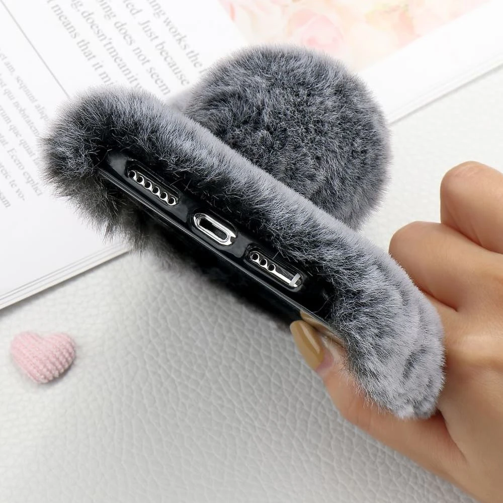 Чехол для телефона LAPOPNUT Роскошный милый теплый плюшевый чехол с объемными