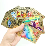 24pcs pokemon takara tomy metal card game anime battle card charizard pikachu collection card action figure model child toy gift