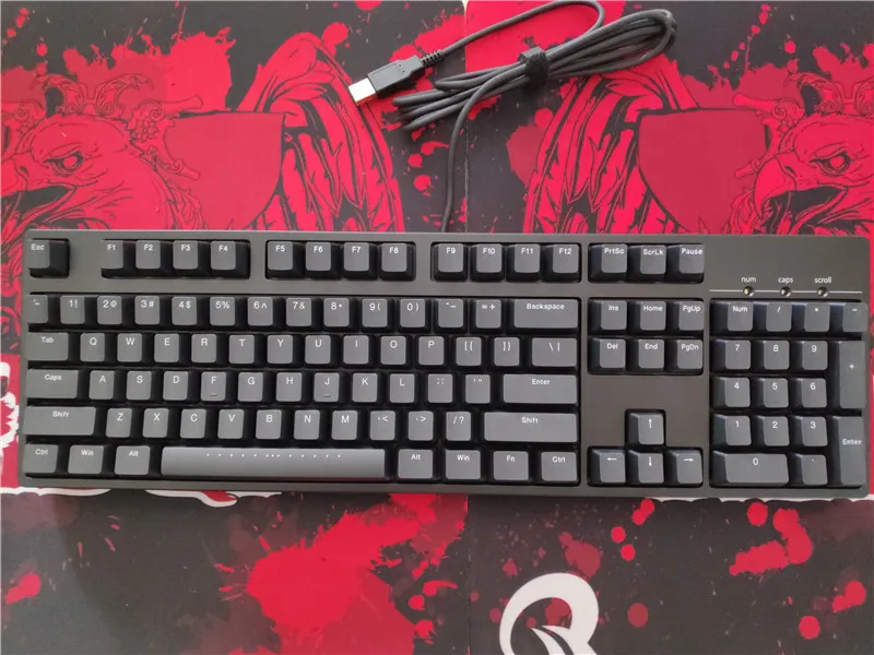 IKBC C104 механическая клавиатура Толстая PBT keycap cherry mx Переключатель коричневый синий полный размер без подсветки игровая клавиатура