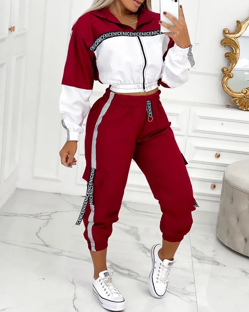 

2021 Hot Selling High Quality Casual Youth Daily Sportswear Full Sleeve Cloth Tops Group Long Pants Skinny Women's 2-Piece Set