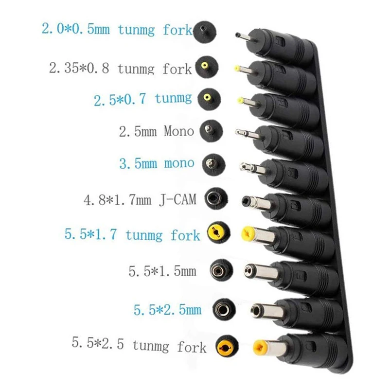 laptop dc power adapter kits 34 pcs universal dc ac power adapter tips connector for lenovo thinkpad power supply plug jack sets free global shipping