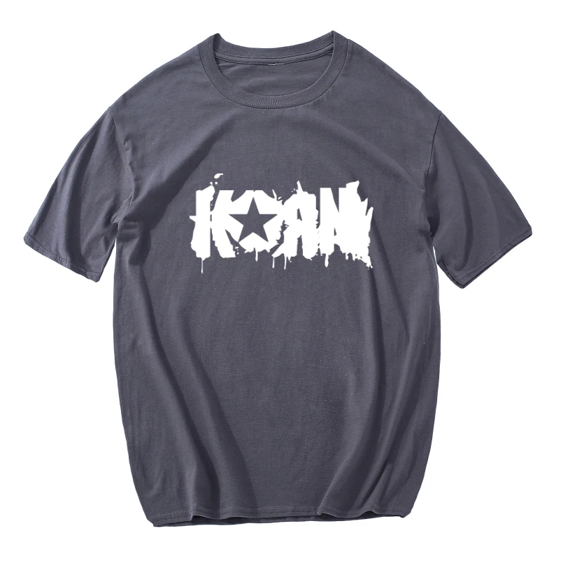 

Korn Breathable Cotton T Shirt Men Hip Hip Hipster O-Neck Casual T-Shirt Summer Tops 2021 Vintage Aesthetic Tshirt Men Tees