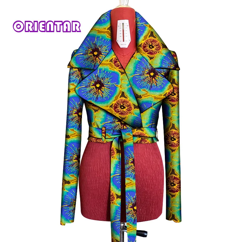 

African Clothes for Women Spring and Summer African Printing Coat Short Jacket 2021 New Women Clothing Tops Plus Size WY8960