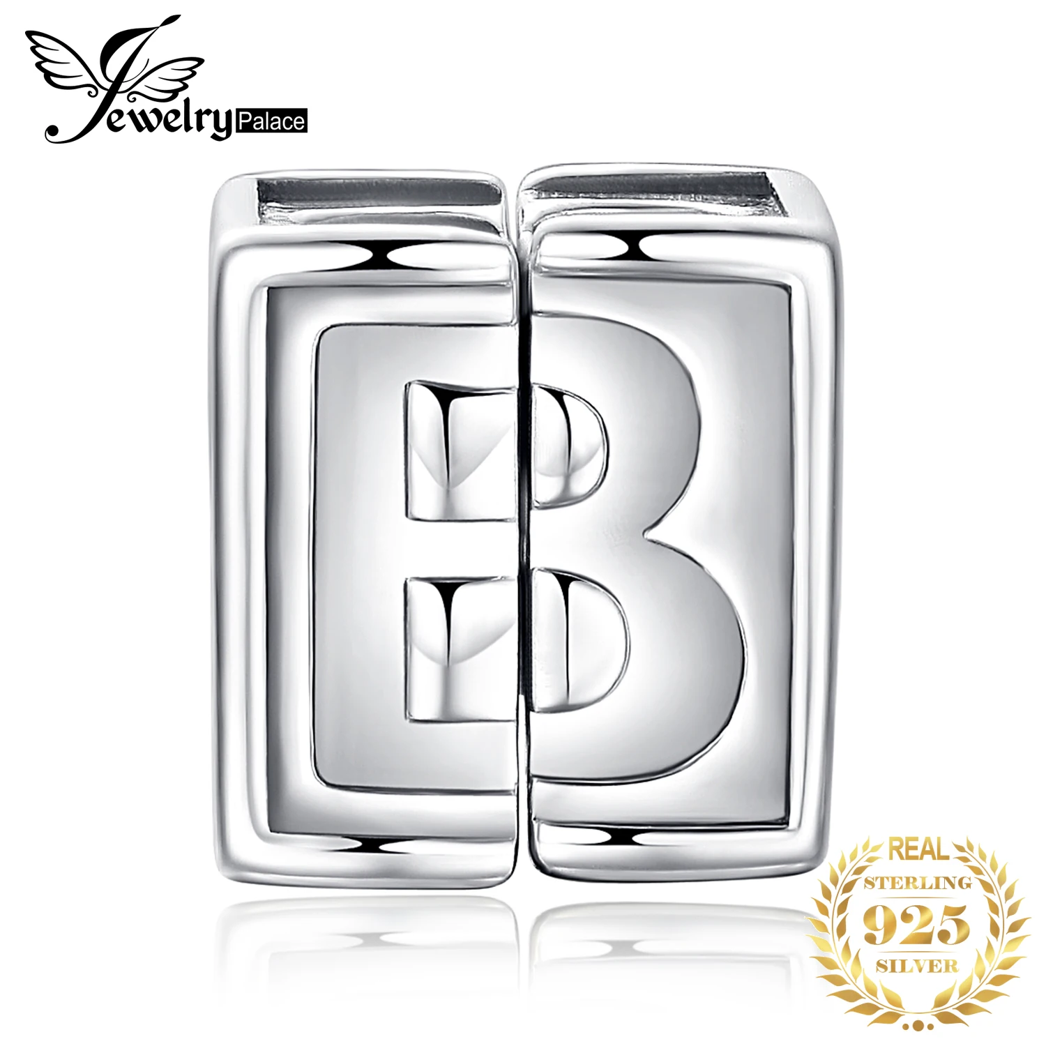 JewelryPalace 925 пробы серебро открываемые Буква B сердце Шарм бисер Fit Браслеты Новая горячая Распродажа для Для женщин как красивые подарки