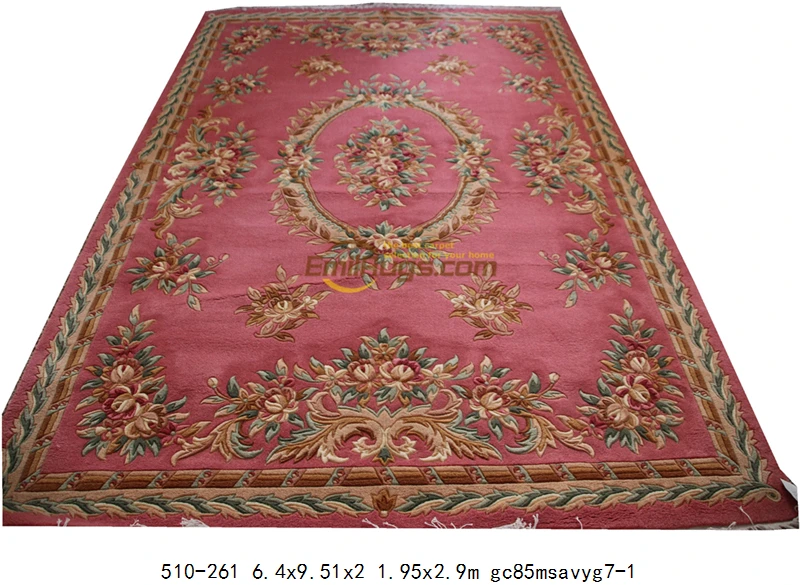 510-261 6.4x9.51 Savonnerie резные ковры области иглы настенный Французский Современный ручной круговой иглы натуральный - Цвет: 510-261 6.4x9.51