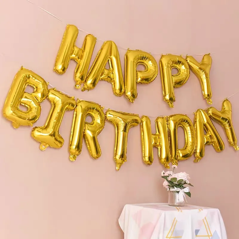 Gold Letter Металлические латексные шары золотого и серебряного цвета, 18, 20, 30, 40, 50, 60 лет, вечерние шары с цифрами на день рождения, юбилей, подарок для взрослых - Цвет: Gold Letter