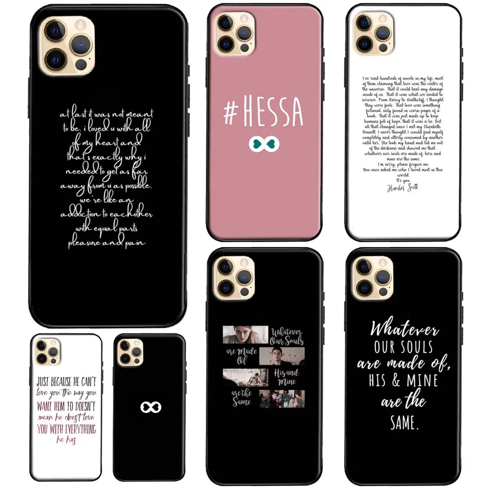 After We Collided Hardin Scott Tessa Phone Case For iPhone 7 8 Plus SE 2020 XR X XS Max 12 13 Mini 11 Pro Max Soft Cover Coque