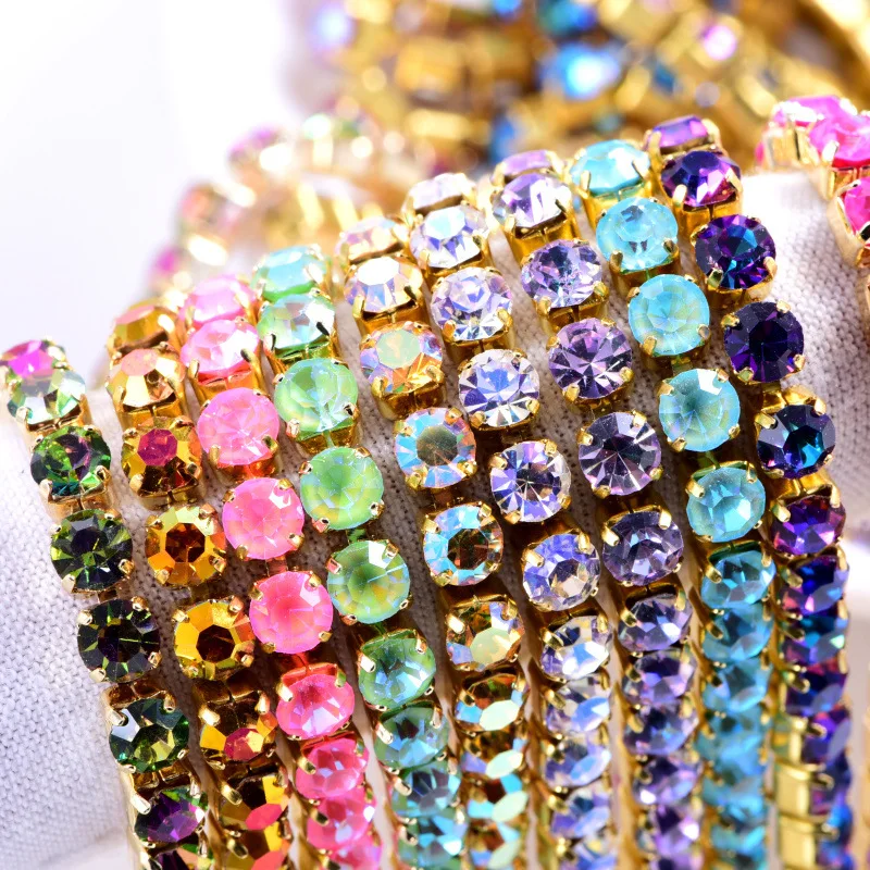 1 ярд стразы цепь чашки для сварки с близкого расстояния коготь Золотой Коготь