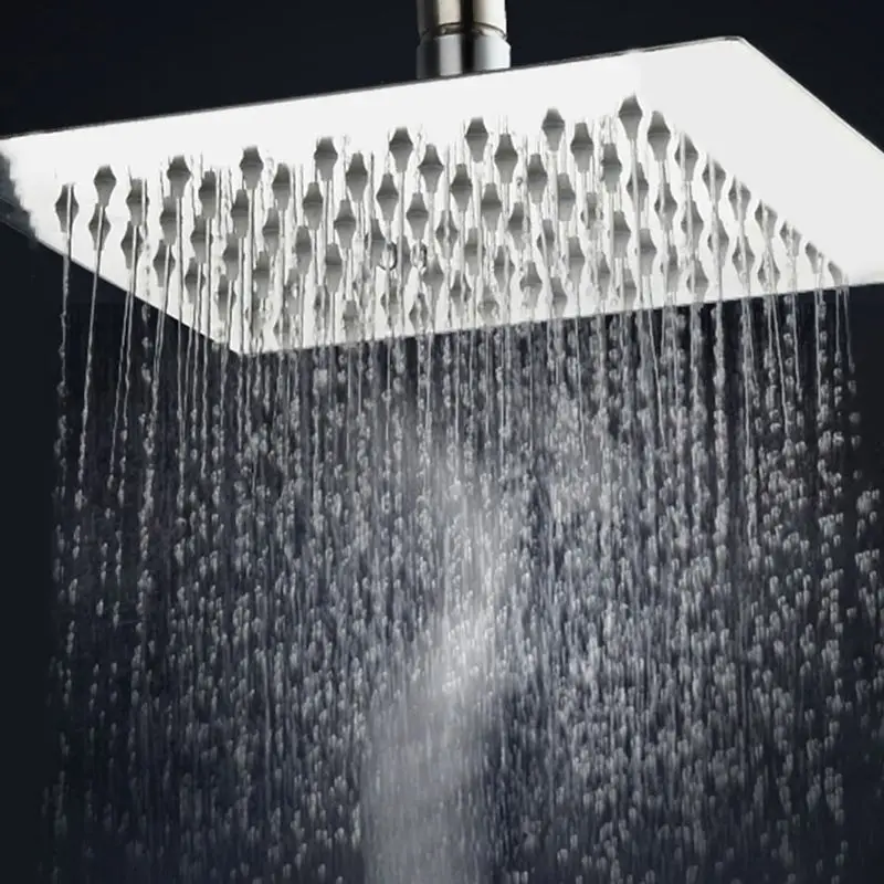 

Stainless Steel Ultra-Thin Square 8 Inch Shower Large Top Nozzle Rain Shower Bath Shower Head Spray Bathroom Accessories