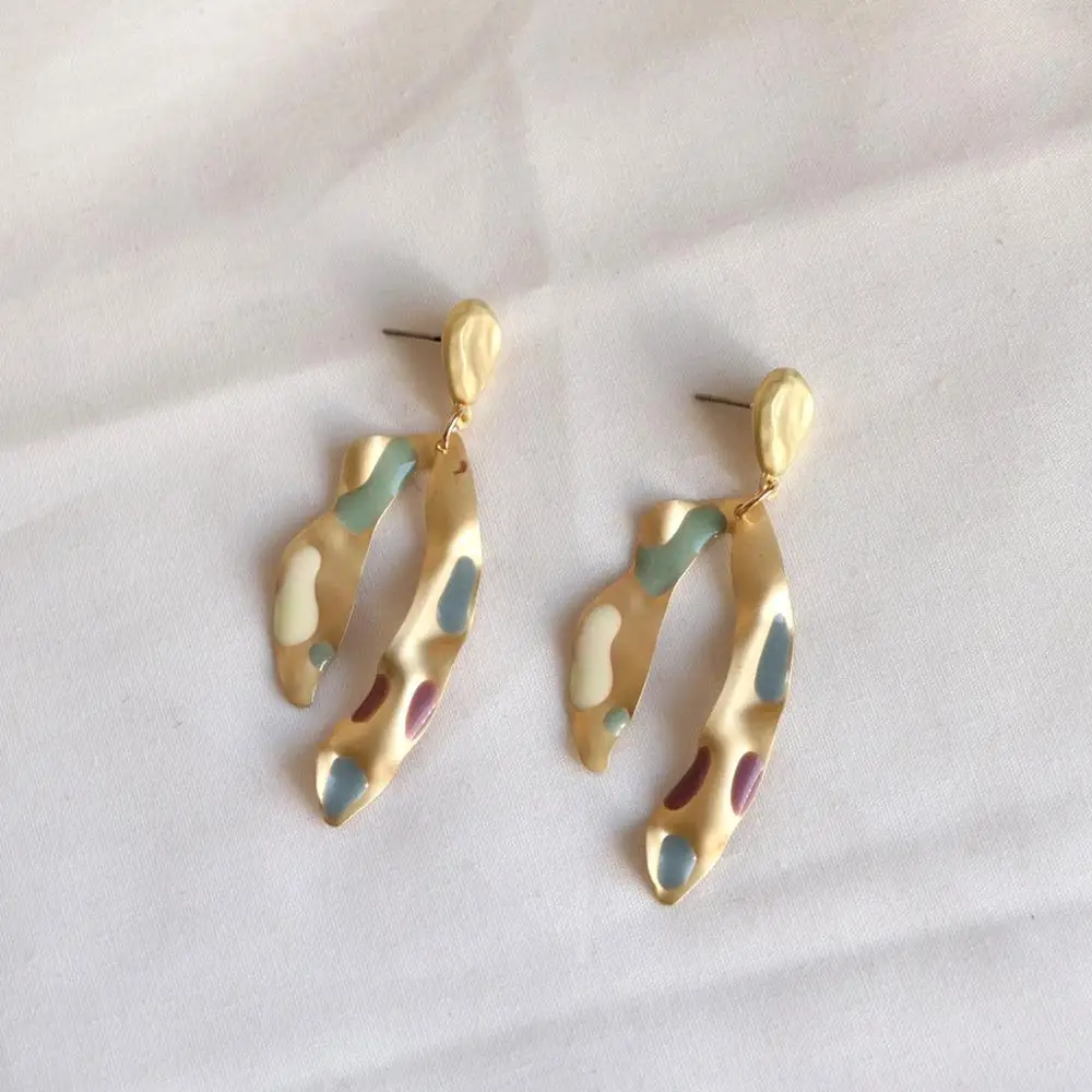 Fashion Dangle Drop Earrings For Women Geometric Gold Color Metal Punk Earring Bohemian New Jewelry | Украшения и аксессуары