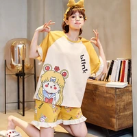 pajama pants for women summer anime sailor girls sleepwear cartoon clothing party costume female kawaii homesuit nightwear new