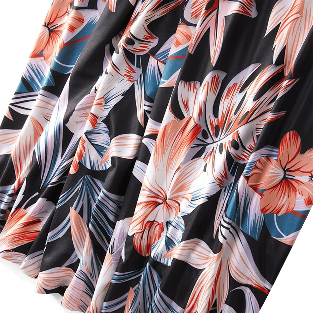 

Baywell Summer Mom Daughter Sleeveless Dress Patchwork Floral Long Dress Family Outfits For Mother Daughter Clothes