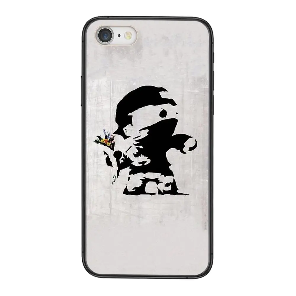 Черный Роскошный чехол Hoesjes модный Бэнкси уличный арт Альберт Эйнштейн цветок
