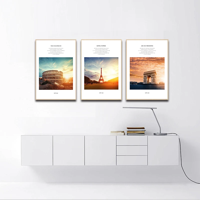 Римский Колизей Триумфальная арка Картина на холсте печатные плакаты картина