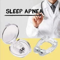 4pc silicone nose clip magnetic anti snore stopper snoring silent sleep aid device guard night anti snoring device health care