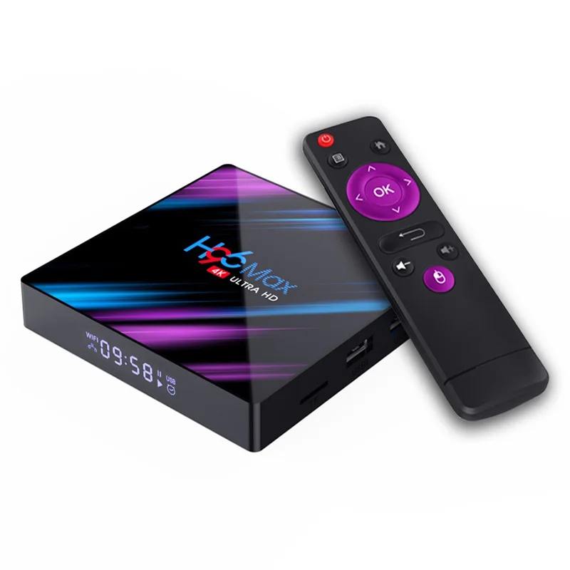 ТВ-приставка Android 9 0 H96 Max RK3318 4K Smart TV Box 2 4/5 0G WiFi Bluetooth 4 телеприставка 6 ГБ 32