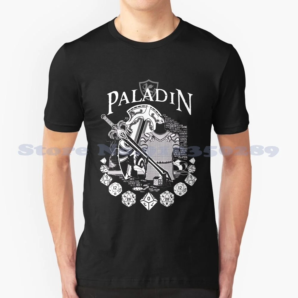 

Серия: Paladin-белый текст, модная Винтажная футболка, футболки Paladin, класс ролевой игры, ролевая игра в настольную игру Nerd Geek