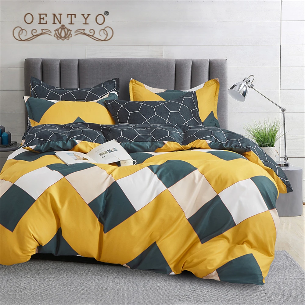 

Geometric Duvet Cover Set 3d Bedding Set Single Twin Queen King Full Size Plaid Soft Bed Cover For adult child 3pcs Bedclothes