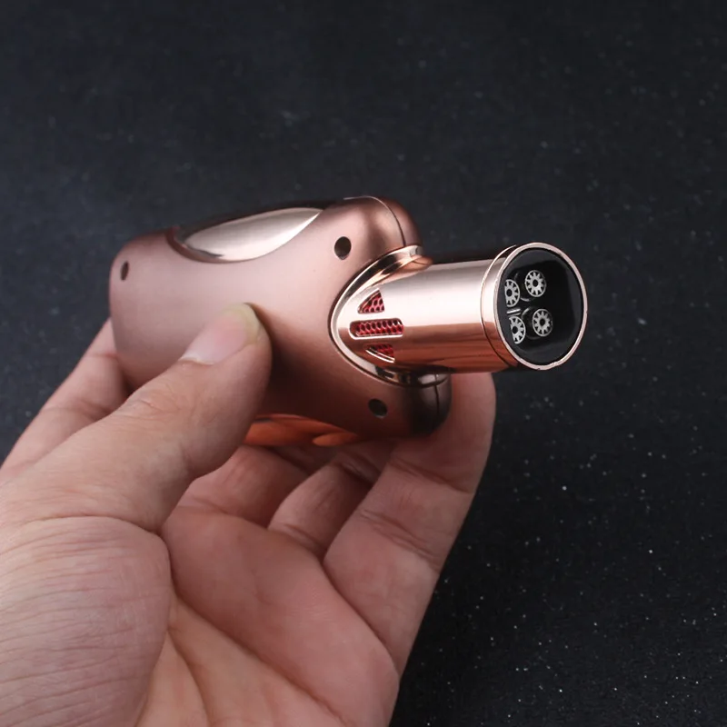 Мощная Тройная Зажигалка Jobon зажигалка для сигар Cohiba турбо барбекю Бутановая