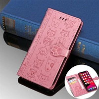 cartoon flip leather wallet case for iphone 12 mini 11 pro se xs max xr iphone x 8 7 6s plus iphone12 mini cases phone bag cover