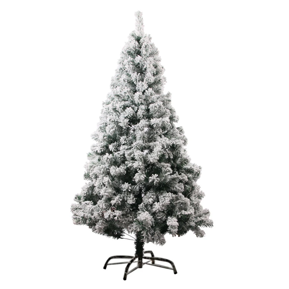

Рождественская елка для домашвечерние, гостиницы, торгового центра, белая имитация, искусственный Флокированный снег, Рождественское украшение для елки, 2,4 м