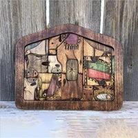 nativity puzzle with wood burned designwooden jesus puzzle game toy set