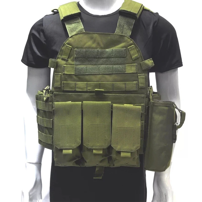 ArmyGreen Открытый военный тактический жилет функция MOLLE расширение и Удобная Тренировка CS боевые упражнения комбинация охотничья одежда - Цвет: ArmyGreen