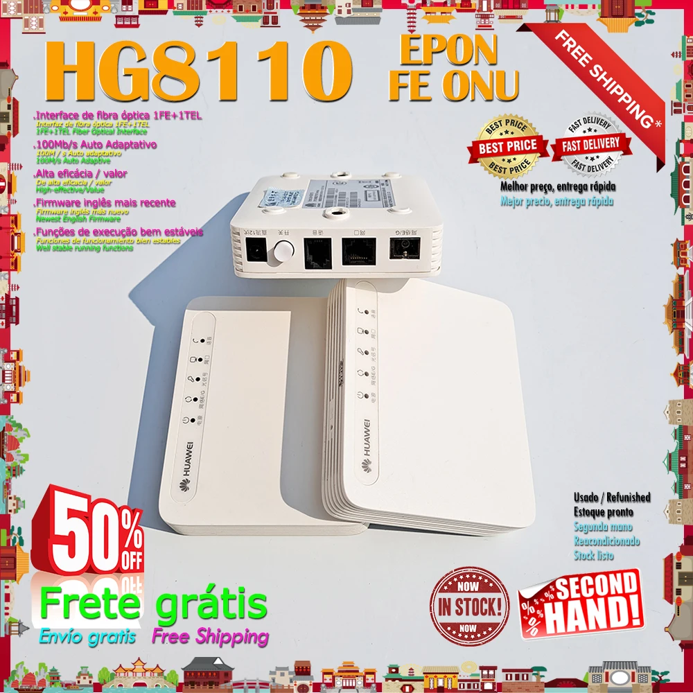 5 ~ 25 шт./лот EchoLife HG8110 FE EPON 100Mbs/s терминал ONU ont FTTH оптоволоконный модем Подержанный ONT