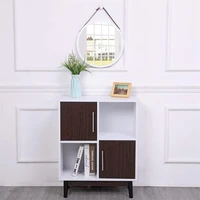 Hanging Round Wall Mirror in Bathroom  Bedroom - Solid Bamboo Frame  Adjustable Leather Strap White 15 Inch