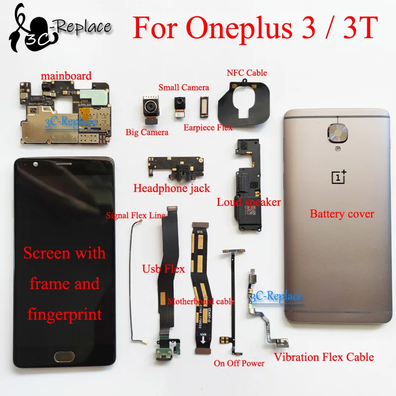 Для Oneplus 3 3T 1 + A3000 A3003 A3010 громкий динамик Usb Flex на включение/выключение Мощность