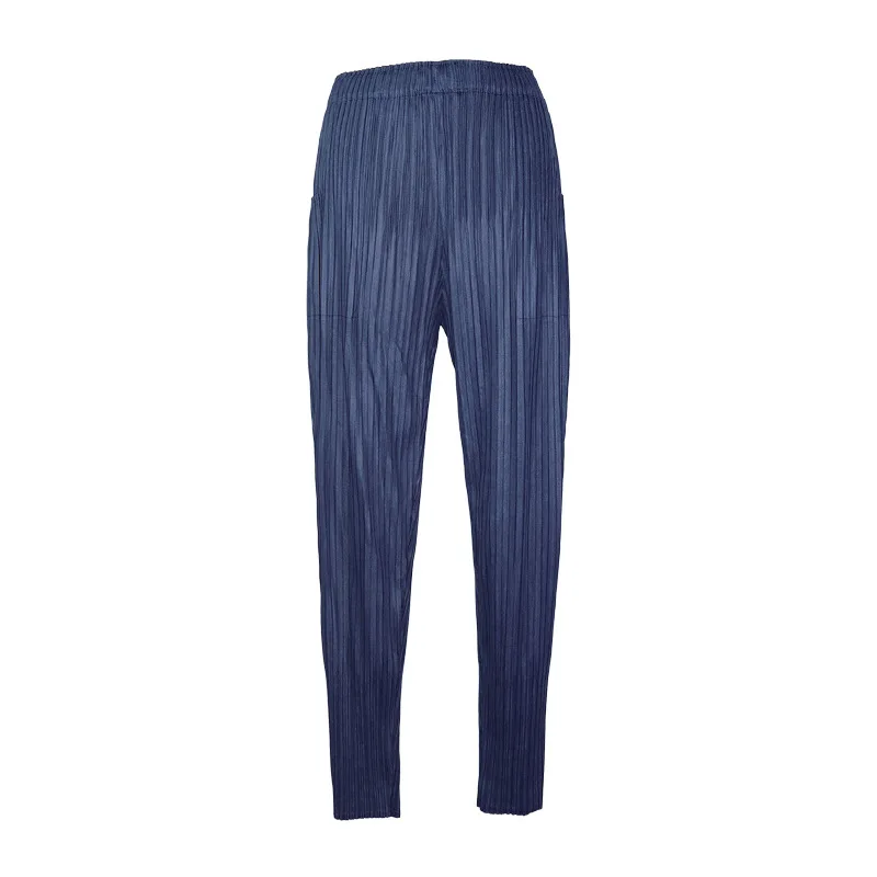 Latest Miyake fold autumn winter jogger pants women casual hang feel new simple Black breathable jeggings Women TP2050 | Женская одежда