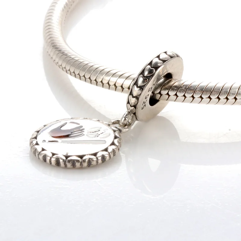 

Authentic 925 Sterling Silver Charm Creative Paint Baking Baseball Pendant Fit Pandora Women Bracelet & Necklace Diy Jewelry