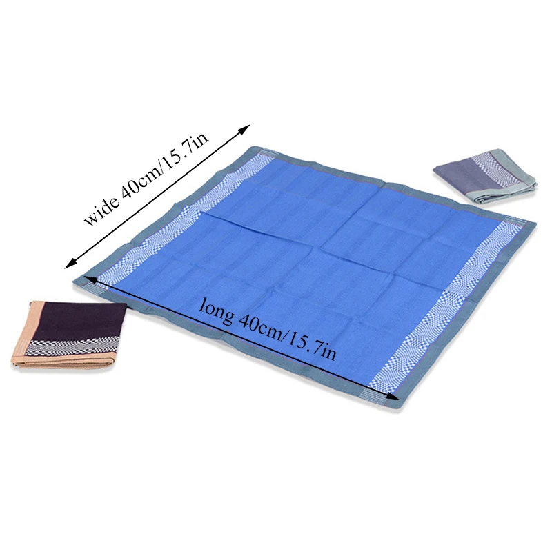 

3Pcs Fashion Square Plaid Stripe Handkerchiefs Men Classic Vintage Pocket Pocket Cotton Towel For Wedding Party 40*40 cm Random