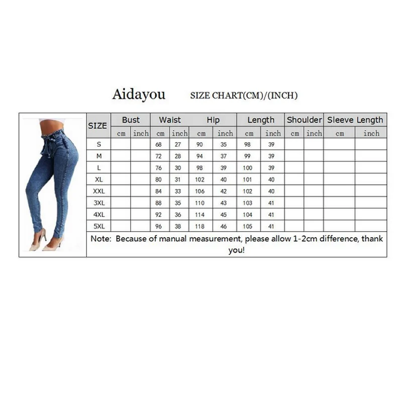 Джинсы с завышенной талией для женщин облегающие Стрейчевые джинсовые ленты