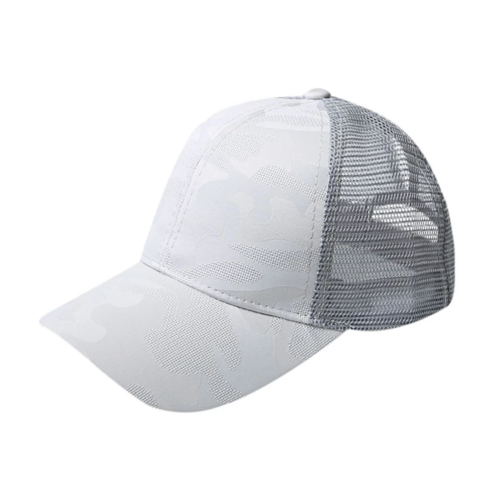 

Summer Solid Color Ponytail Baseball Cap Adjustable Anti UV Mesh Peaked Hat women men snapback caps Classic Casual Style hat