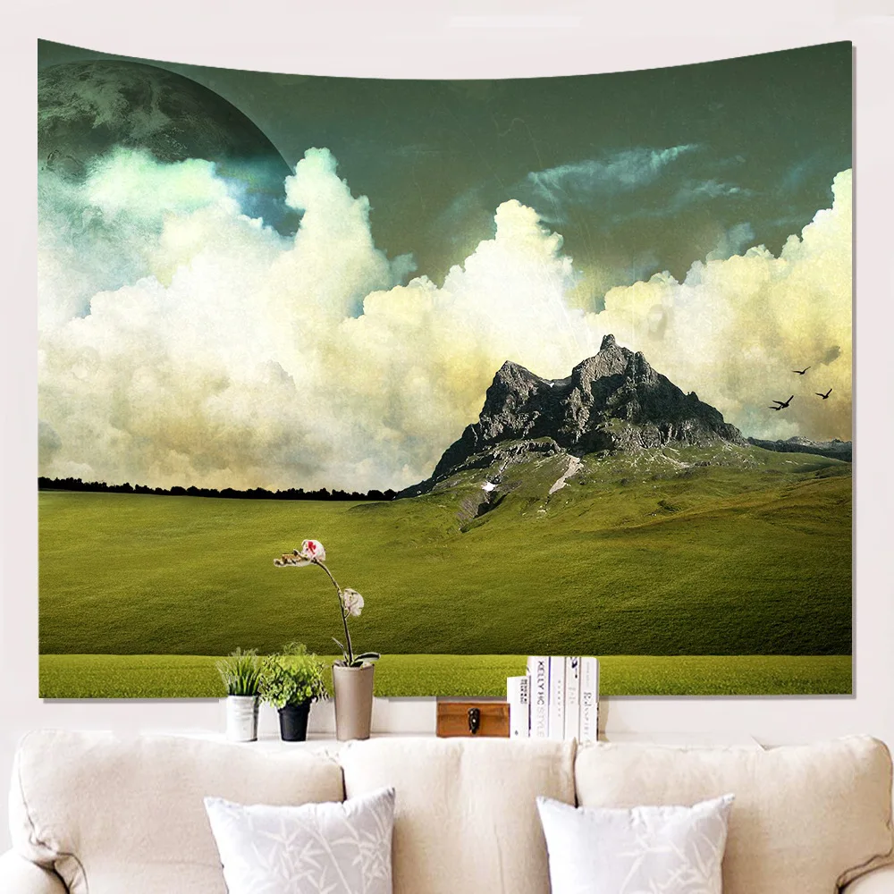 Zeegle 3D настенная ткань с изображением звездного неба подвесной гобелен настенное