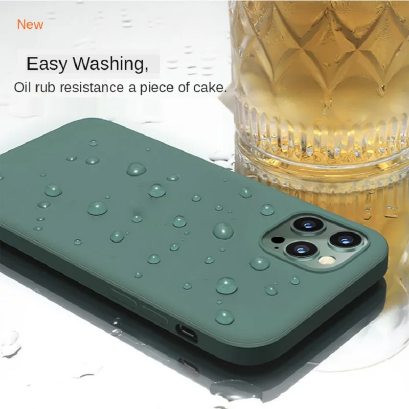 

2020 Thin Soft Luxury Original Liquid Silicone Phone Case for iPhone 11 12 Pro Max Mini Soft Shockproof Cover Wireless Charging