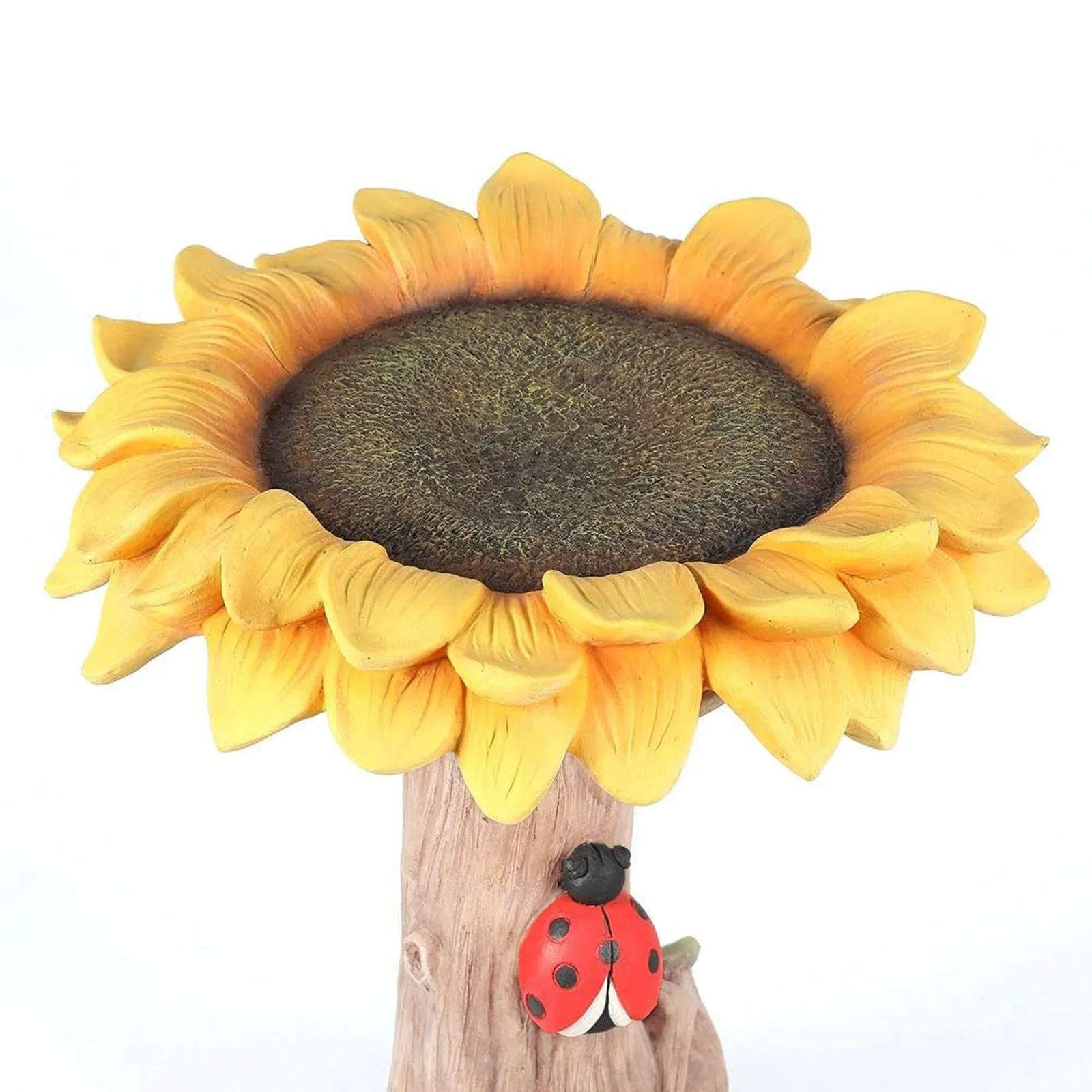 

Exquisite Sunflower Flower Bird Bath Bird Feeder Garden Resin Decoration Water Pump Garden Decoration Bird Bath