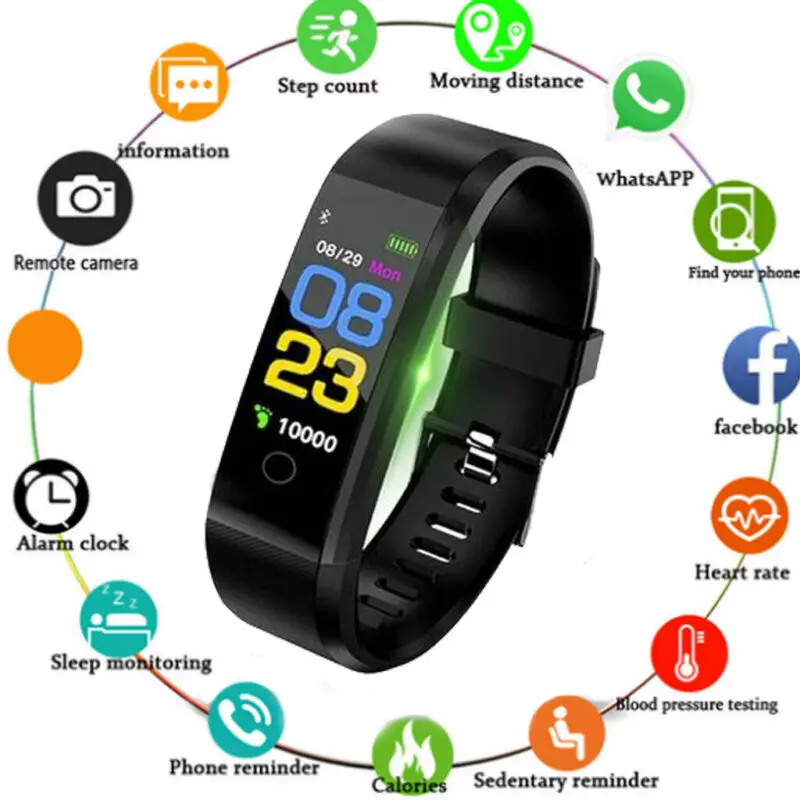 Мужские и женские спортивные Смарт-часы с пульсометром тонометром